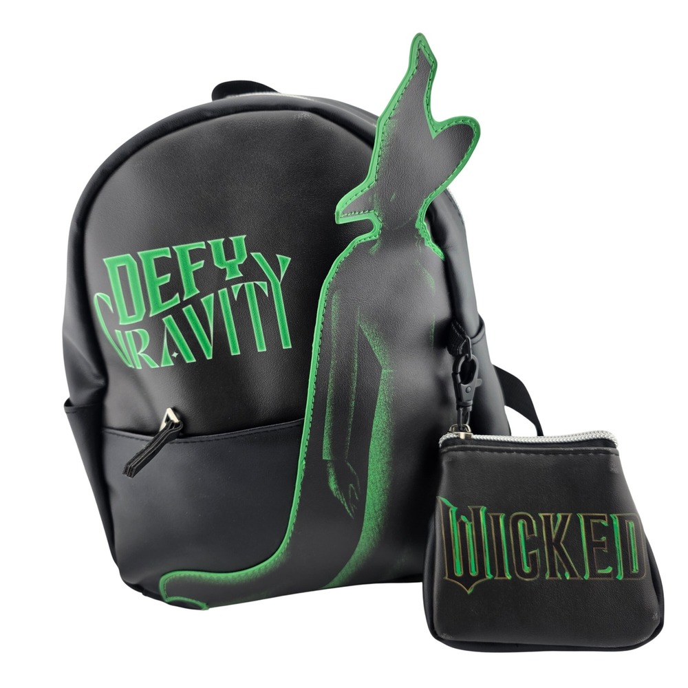 Wicked Defy Gravity Mini Backpack Coin Purse‎ Faux Leather Universal Studios